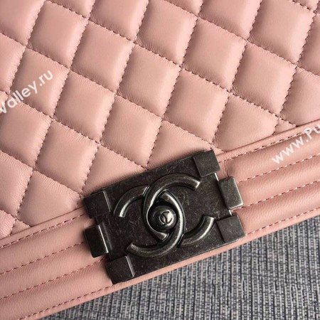 Boy Chanel Flap Bags Original Sheepskin Leather A67088 Pink