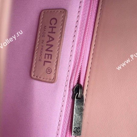 Boy Chanel Flap Bags Original Sheepskin Leather A67088 Pink