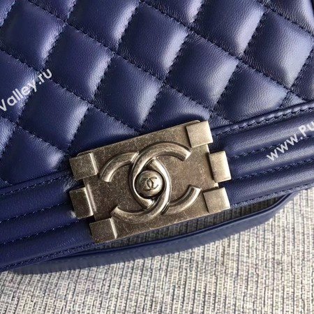 Boy Chanel Flap Shoulder Bag Sheepskin Leather A67085 Blue