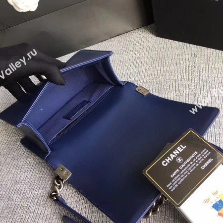 Boy Chanel Flap Shoulder Bag Sheepskin Leather A67085 Blue