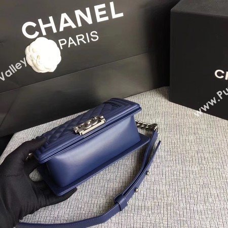 Boy Chanel Flap Shoulder Bag Sheepskin Leather A67085 Blue