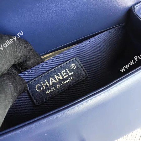 Boy Chanel Flap Shoulder Bag Sheepskin Leather A67085 Blue