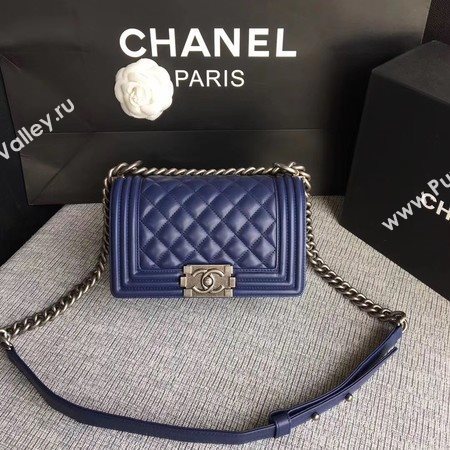 Boy Chanel Flap Shoulder Bag Sheepskin Leather A67085 Blue