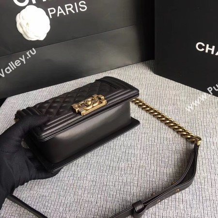 Boy Chanel Flap Shoulder Bag Sheepskin Leather A67085 Black