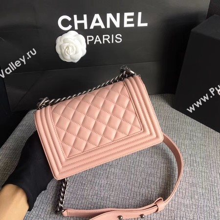 Boy Chanel Flap Shoulder Bag Sheepskin Leather A67085 Pink