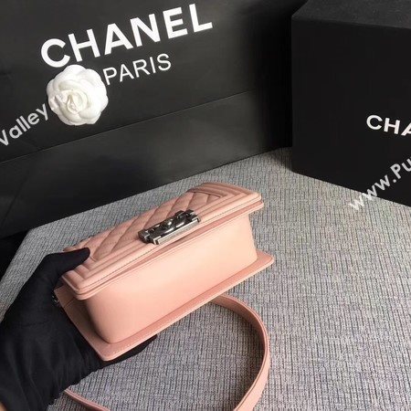 Boy Chanel Flap Shoulder Bag Sheepskin Leather A67085 Pink