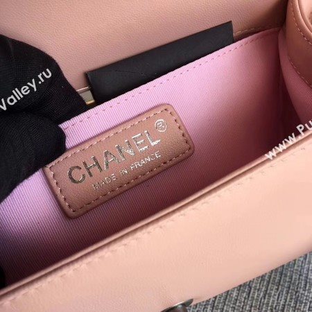 Boy Chanel Flap Shoulder Bag Sheepskin Leather A67085 Pink