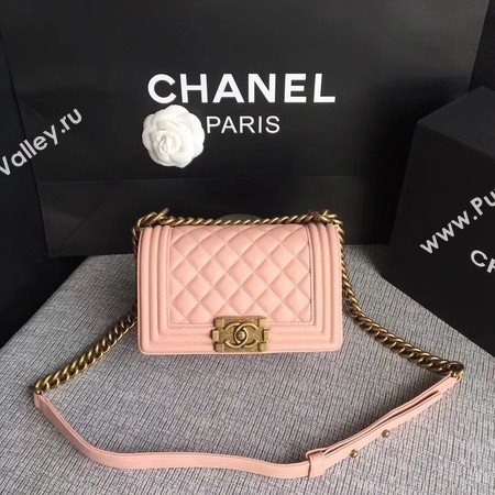 Boy Chanel Flap Shoulder Bag Sheepskin Leather A67085 Pink