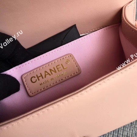 Boy Chanel Flap Shoulder Bag Sheepskin Leather A67085 Pink