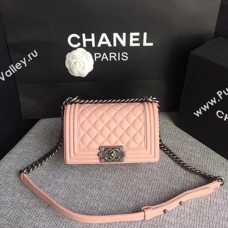 Boy Chanel Flap Shoulder Bag Sheepskin Leather A67085 Pink