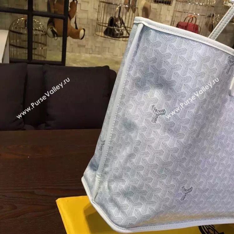 Goyard Y Doodling Calfskin Leather Tote Bag 7901 Offwhite