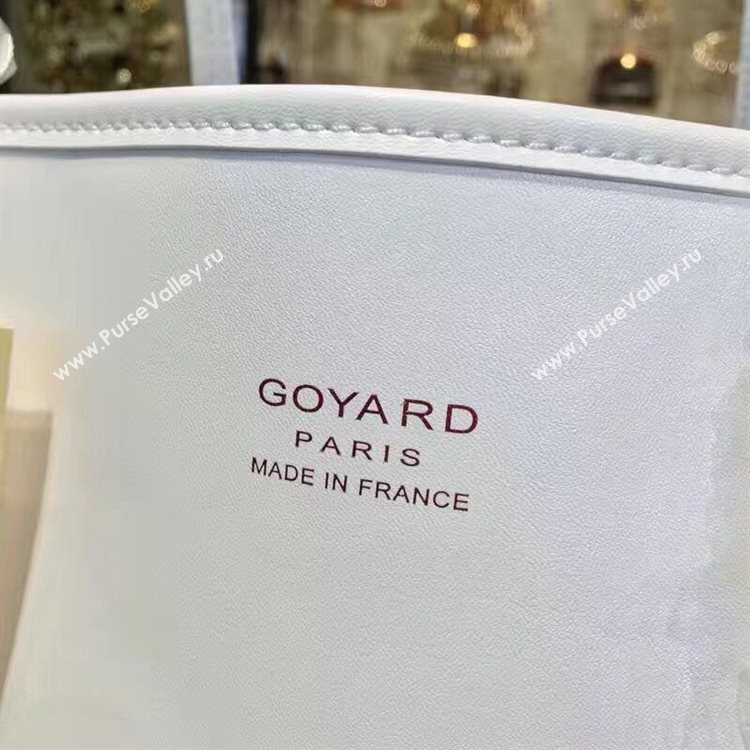 Goyard Y Doodling Calfskin Leather Tote Bag 7901 Offwhite