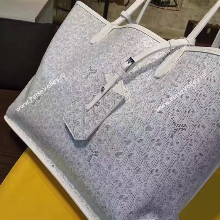 Goyard Y Doodling Calfskin Leather Tote Bag 7901 Offwhite