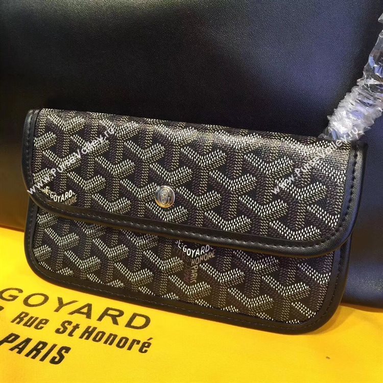 Goyard Y Doodling Calfskin Leather Tote Bag 7901 Black