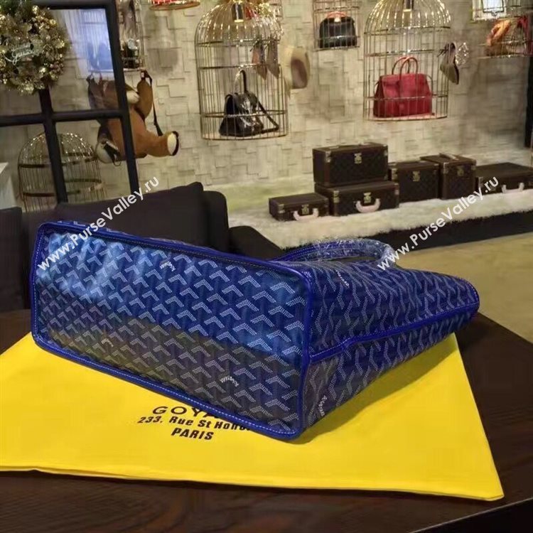 Goyard Y Doodling Calfskin Leather Tote Bag 7901 Blue