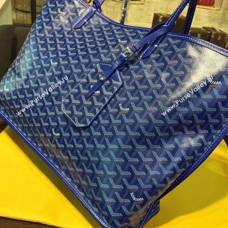 Goyard Y Doodling Calfskin Leather Tote Bag 7901 Blue