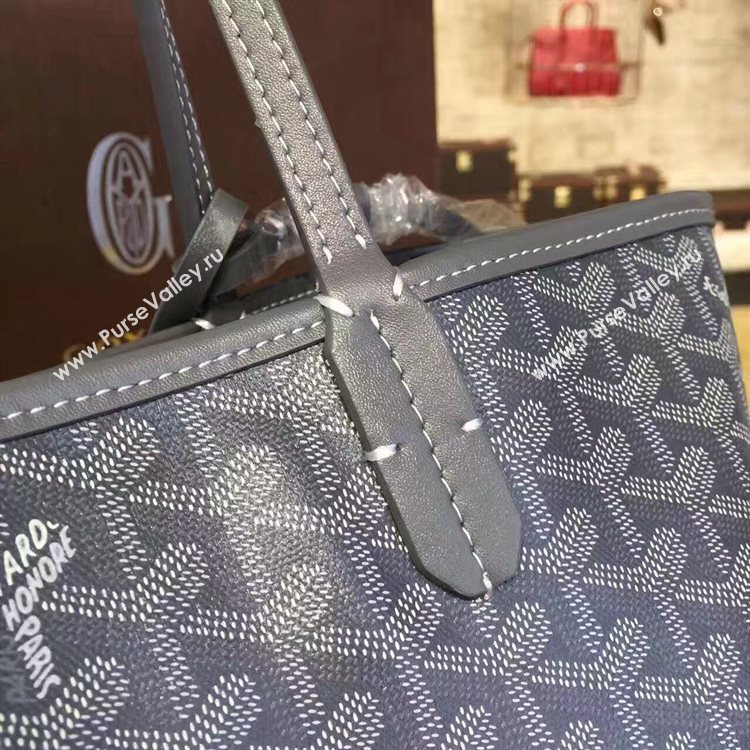 Goyard Y Doodling Calfskin Leather Tote Bag 7901 Dark Blue