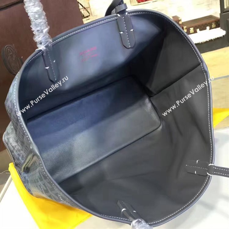 Goyard Y Doodling Calfskin Leather Tote Bag 7901 Dark Blue