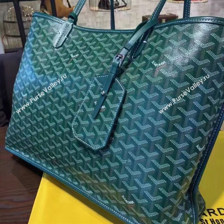Goyard Y Doodling Calfskin Leather Tote Bag 7901 Green