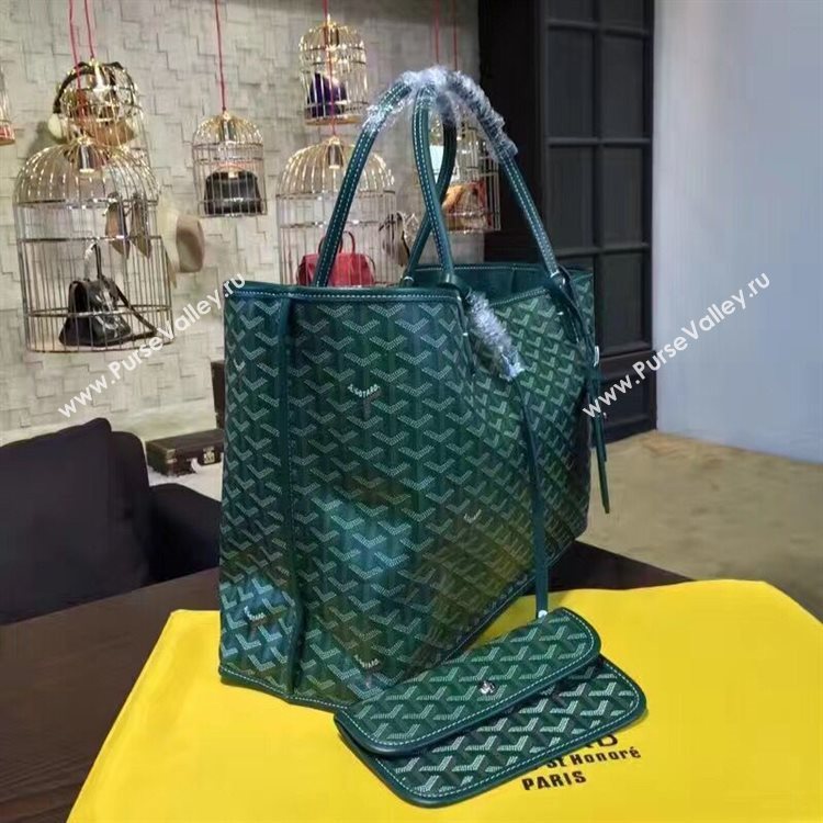 Goyard Y Doodling Calfskin Leather Tote Bag 7901 Green