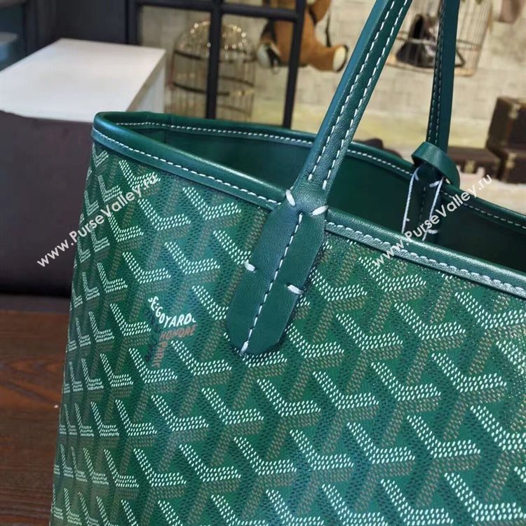 Goyard Y Doodling Calfskin Leather Tote Bag 7901 Green