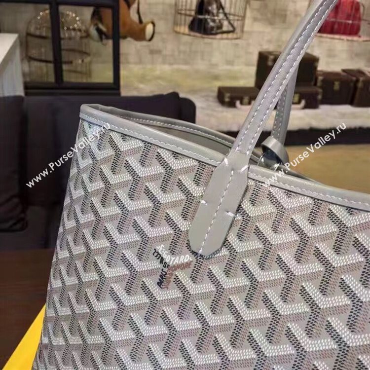 Goyard Y Doodling Calfskin Leather Tote Bag 7901 Grey