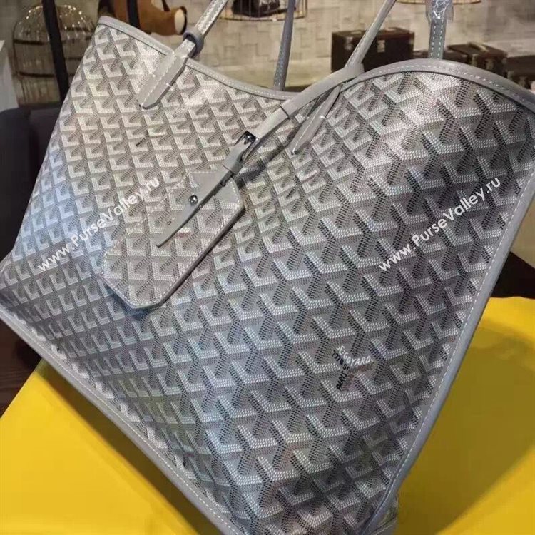 Goyard Y Doodling Calfskin Leather Tote Bag 7901 Grey