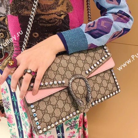 Gucci Dionysus Small GG Shoulder Bag 400249 Pink