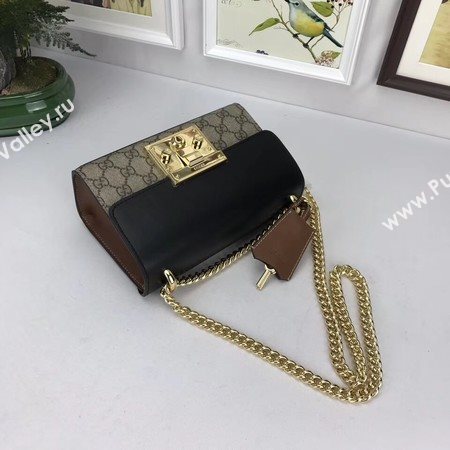 Gucci Padlock GG Supreme Shoulder Bags 409487 Black