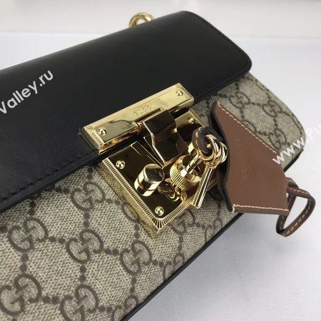 Gucci Padlock GG Supreme Shoulder Bags 409487 Black