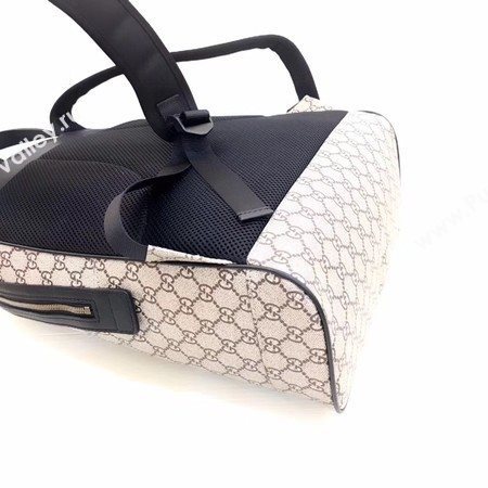 Gucci Bee Print GG Supreme Backpack 419584 Brown