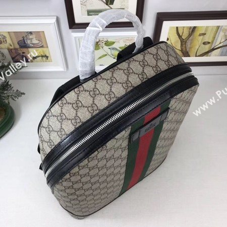 Gucci GG Supreme backpack with Web 443805 Brown