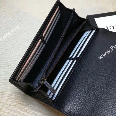 Gucci Leather Continental Wallet 456116 Black