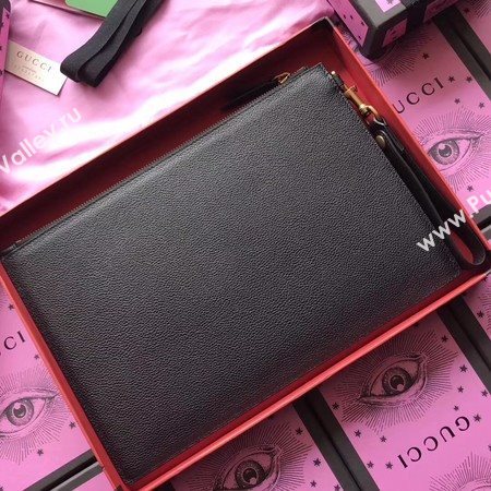 Gucci GG Marmont Calfskin Leather Clutch 466489 Black