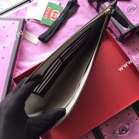 Gucci GG Marmont Calfskin Leather Clutch 466489 Black