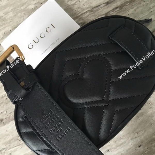 Gucci GG Marmont Leather Belt Bag 476434 Black