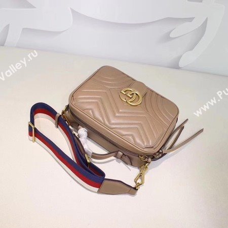 Gucci GG Marmont Small Shoulder Bag 498100 Apricot