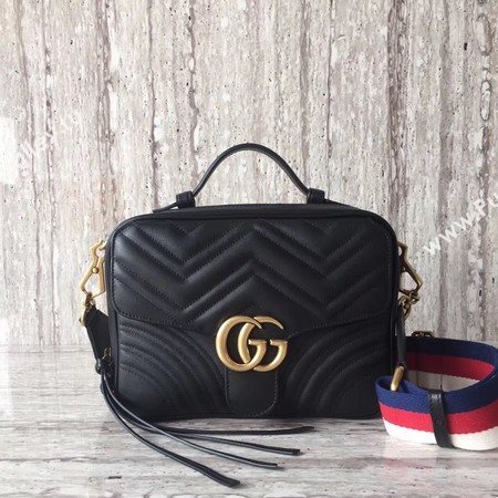 Gucci GG Marmont Small Shoulder Bag 498100 Black