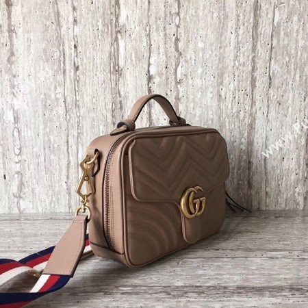 Gucci GG Marmont Small Shoulder Bag 498100 Camel