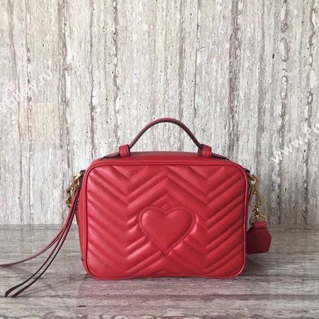 Gucci GG Marmont Small Shoulder Bag 498100 Red