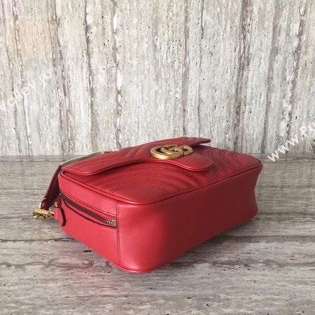 Gucci GG Marmont Small Shoulder Bag 498100 Red
