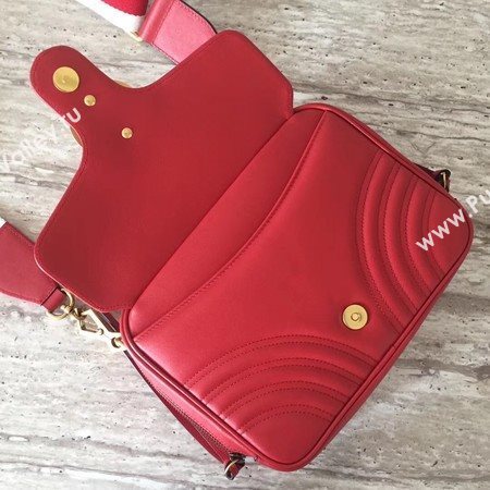 Gucci GG Marmont Small Shoulder Bag 498100 Red