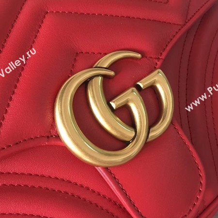 Gucci GG Marmont Small Shoulder Bag 498100 Red