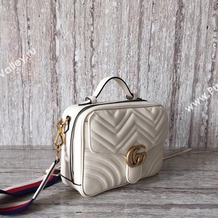 Gucci GG Marmont Small Shoulder Bag 498100 White