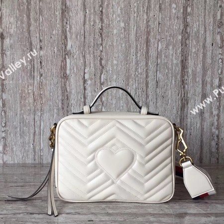 Gucci GG Marmont Small Shoulder Bag 498100 White