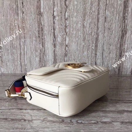 Gucci GG Marmont Small Shoulder Bag 498100 White