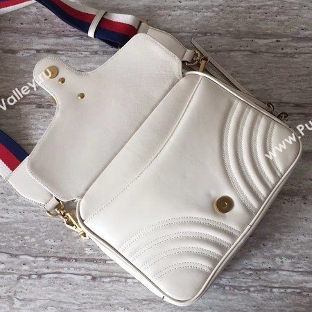 Gucci GG Marmont Small Shoulder Bag 498100 White