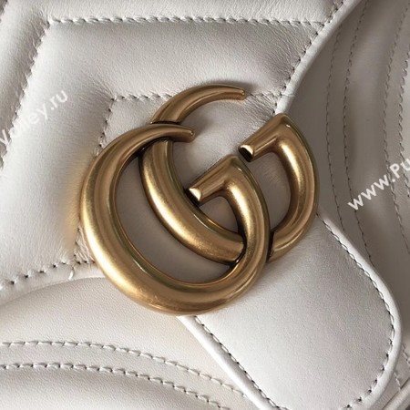 Gucci GG Marmont Small Shoulder Bag 498100 White