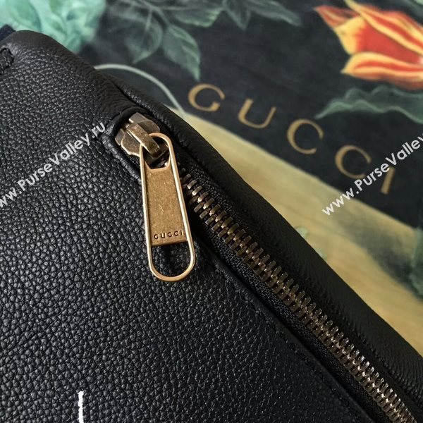 Gucci Calfskin Leather Pocket 493869 Black