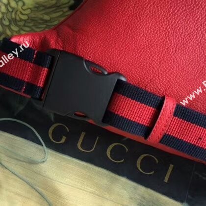 Gucci Calfskin Leather Pocket 493869 Red